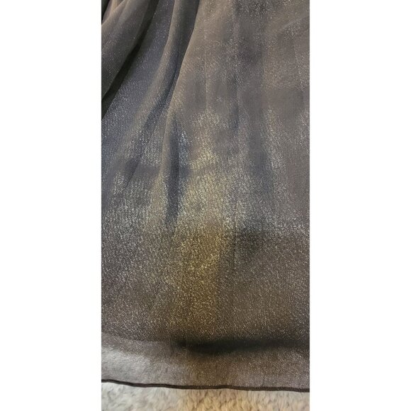 Old Navy Pleated Black Skirt with Gold Shimmer - Picture 3 of 11